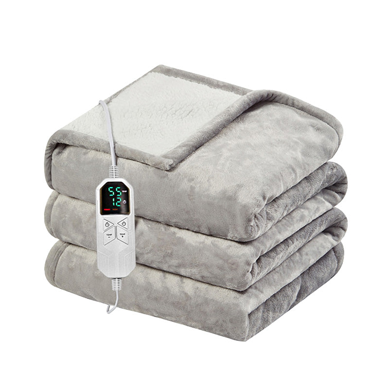 Plaid chauffant - Flanelle gris clair – MONT DEGRÉS