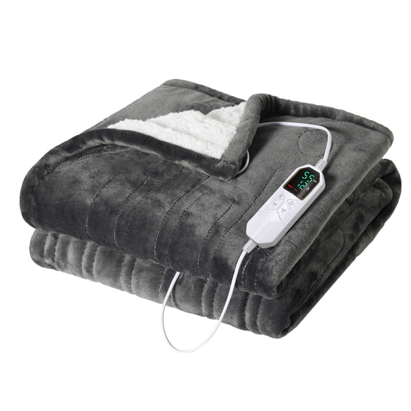 Plaid chauffant - Flanelle gris foncé – MONT DEGRÉS