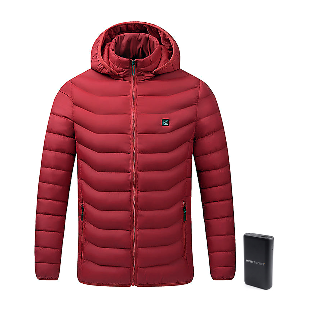 Alpine 7 - Doudoune chauffante rouge avec batterie incluse – MONT DEGRÉS