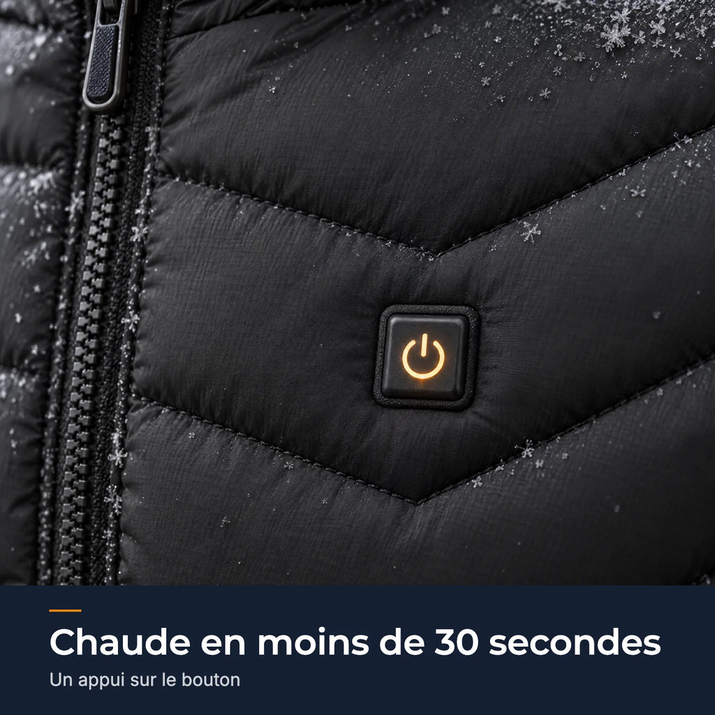 Bouton de chauffe de l'Alpine 21 : chaude en moins de 30 secondes, un appui sur le bouton