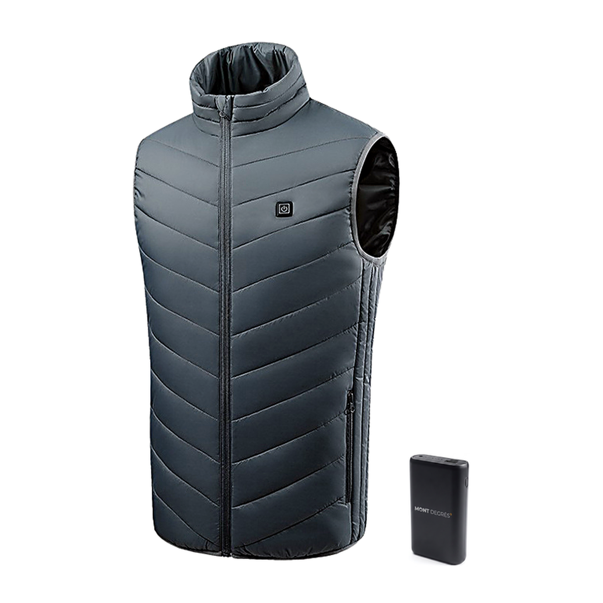 Flex 6 - Doudoune chauffante sans manches gris avec batterie incluse – MONT DEGRÉS