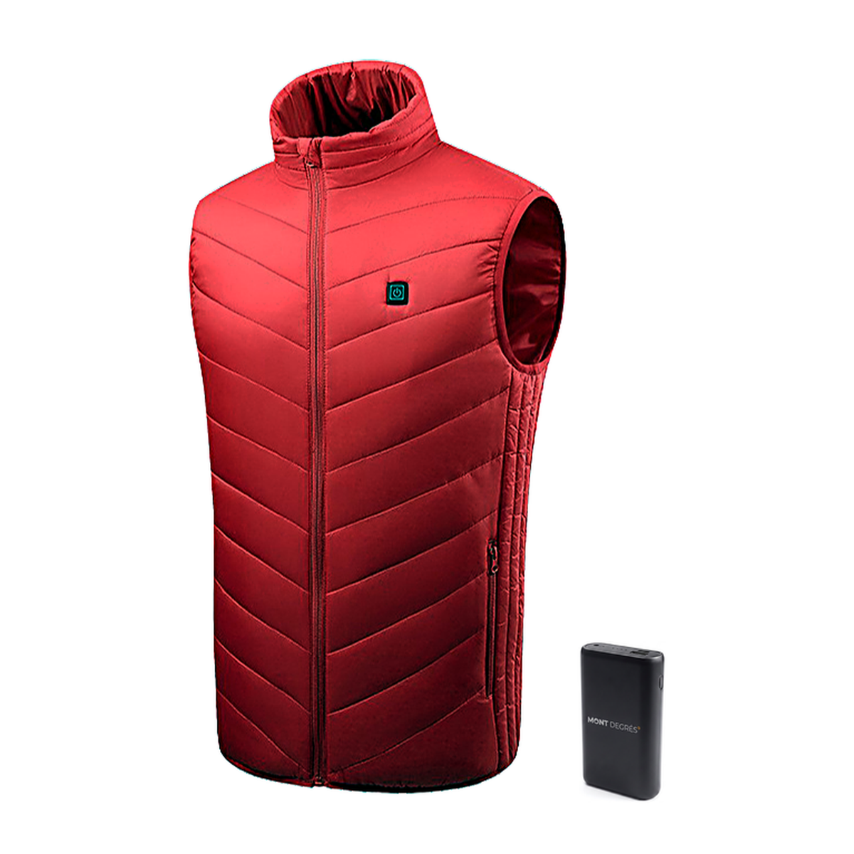 Flex 6 - Doudoune chauffante sans manches rouge avec batterie incluse – MONT DEGRÉS