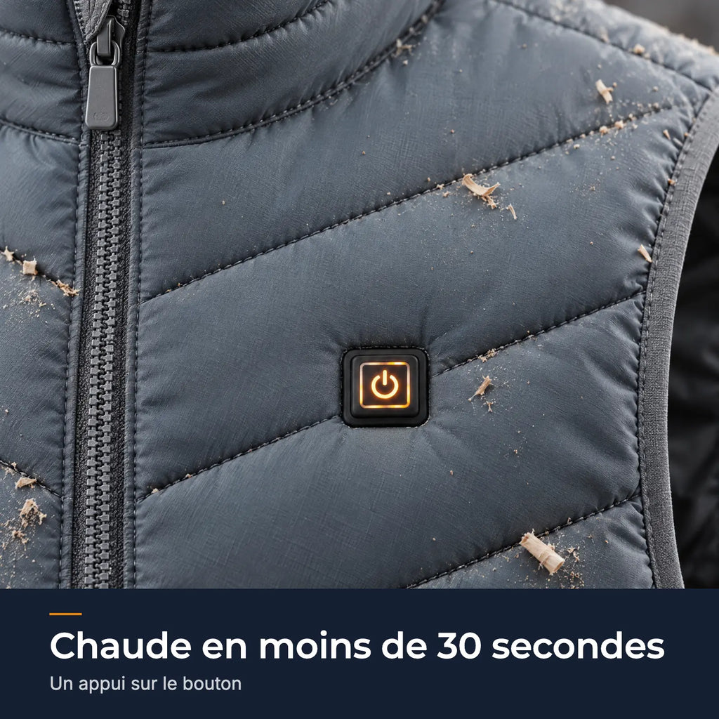 Bouton de chauffe du Flex 21 : chaud en moins de 30 secondes, un appui sur le bouton