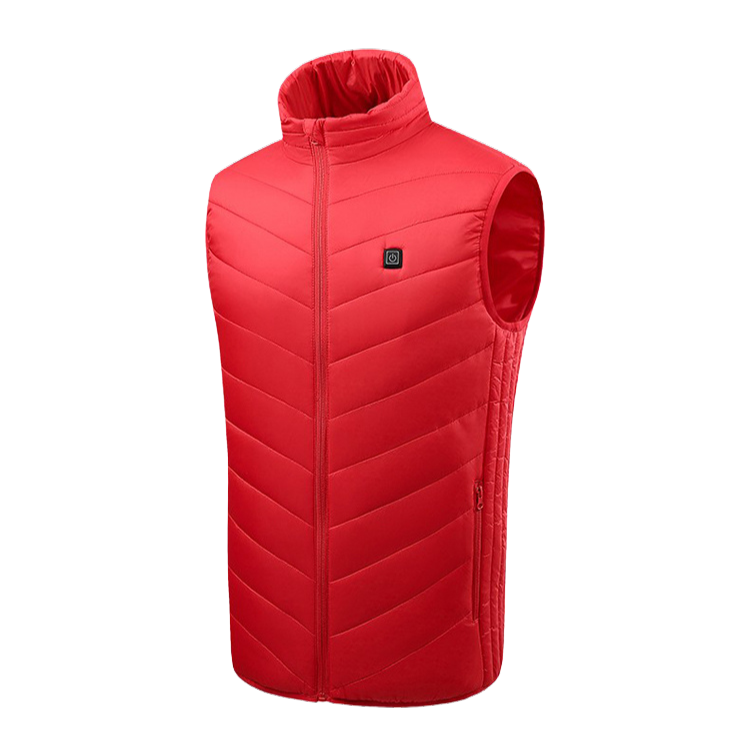 Gilet chauffant Flex 21 coloris rouge vu de face sur fond clair