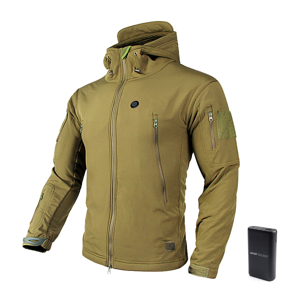 Glacial 8 - Veste chauffante technique kaki avec batterie incluse – MONT DEGRÉS