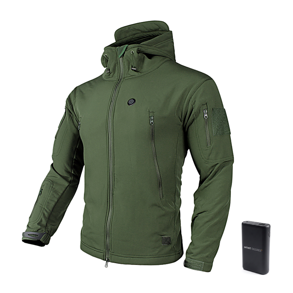 Glacial 8 - Veste chauffante technique vert avec batterie incluse – MONT DEGRÉS